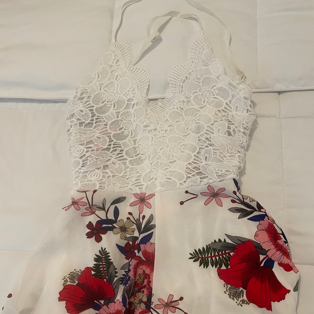 Lace Top Romper